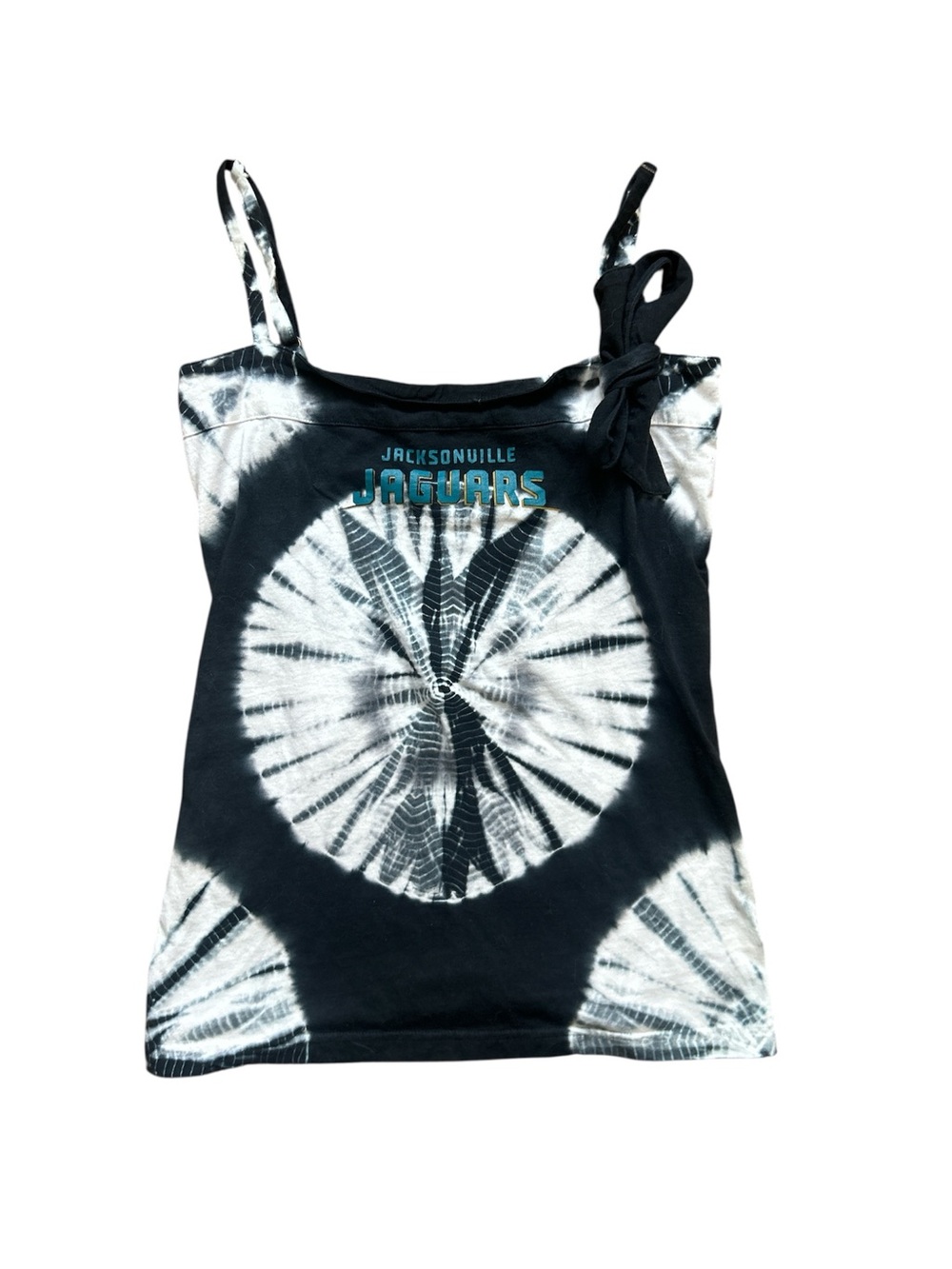 NFL Jacksonville Jaguars Football Black Tie-Dye Tank Top